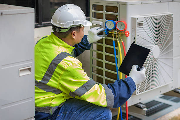 Professional Hvac technician working in Fallston, MD